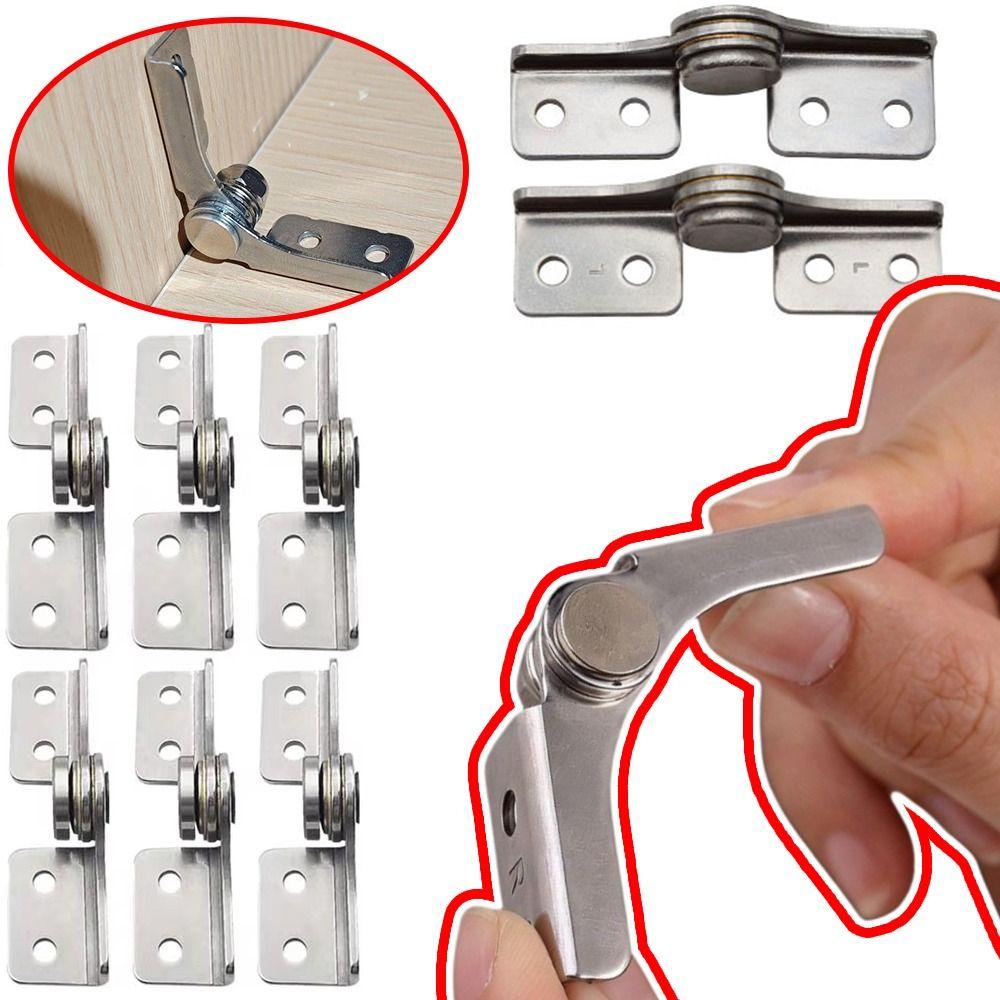 Durable Stainless Steel Furniture Damping Hinge L-shaped Adjustable Spring Hinges Folding Frame Hinges Furniture Fixing Tool