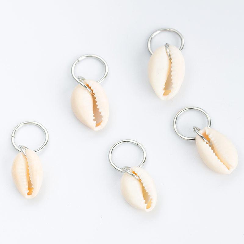 

5 шт./компл. Морская ракушка плетеные кольца для волос Богемный стиль для отпуска Заколка для волос Хип-хоп Грязная коса Персонализированная повседневная заколка для волос