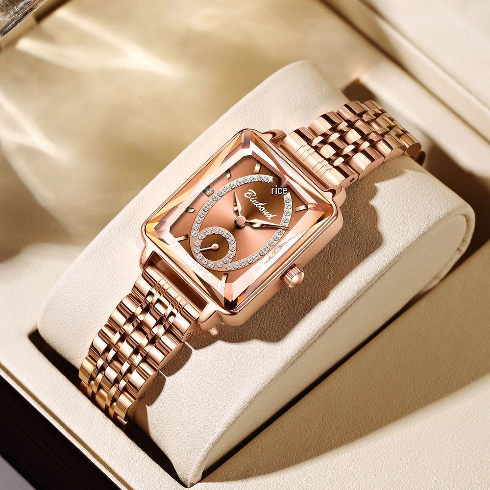 BINBOND Women s Luxury Waterproof Steel Band Watch