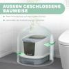 Cat Litter Box with Lid, Scoop, Deodorisation Bags, Top Entry