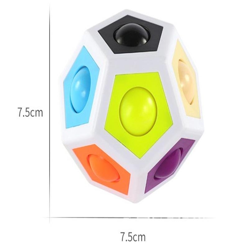 Polygonal Cube Cube Rainbow Ball Pressure Toy Stress Relief Ball Children's Puzzle Toy Stress Resistant Fingertip Game Gift