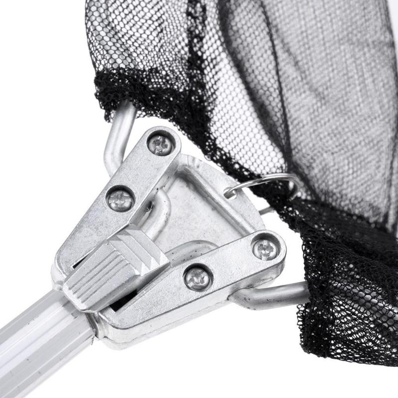 50Cm Foldable Fishing Net Retractable Stainless Steel Fishing Net Triangular Pole Folding Fly Landing Net