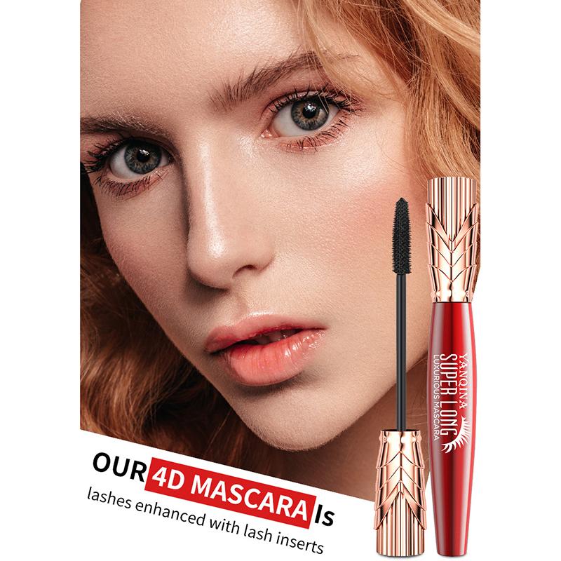 4D řasenka voděodolná dlouhotrvající řasa černé řasy prodlužující řasenka s hedvábným vláknem make-up