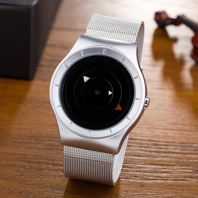 

Брендовые мужские повседневные часы с персонализированным украшением из сетки с компасом и студенческие минималистичные кварцевые часы