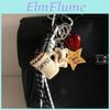 Miu Cartoon Bear Bag Charm With Handmade Fabric Keychain For Fashionable Bags