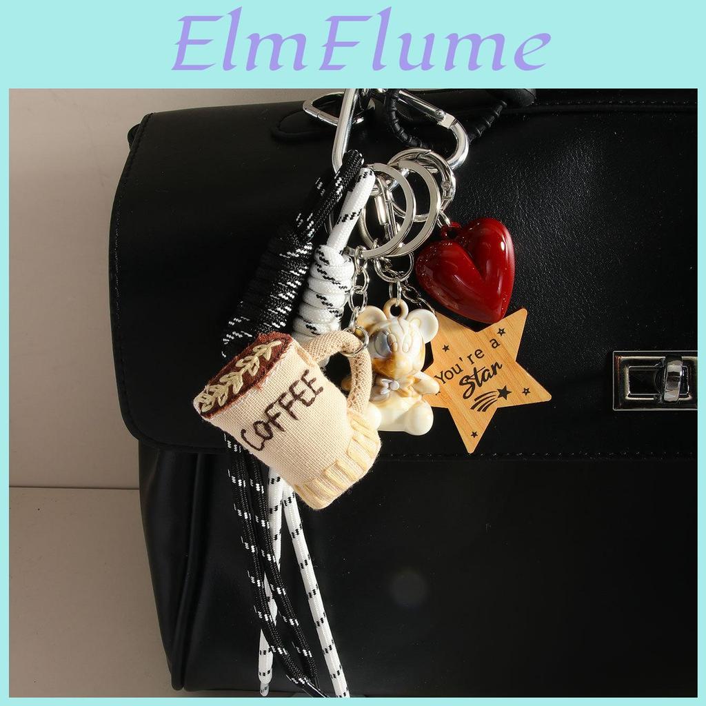 Miu Cartoon Bear Bag Charm With Handmade Fabric Keychain For Fashionable Bags