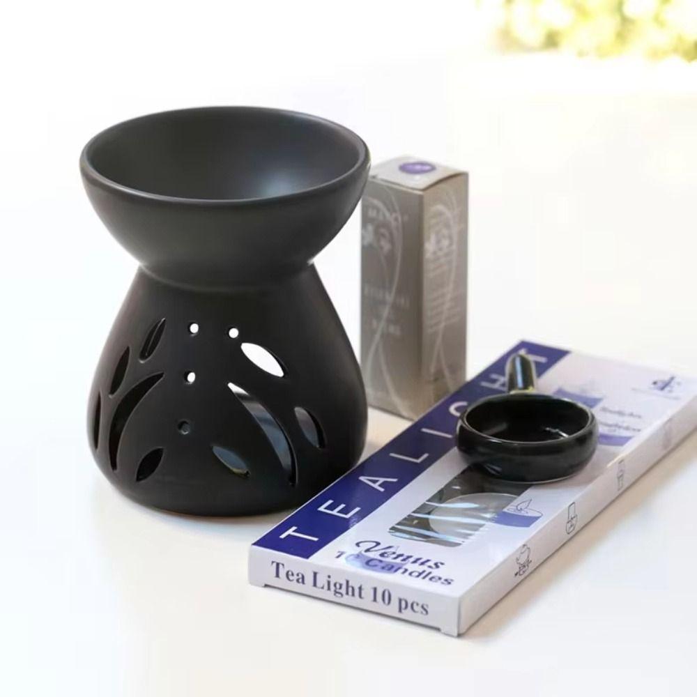 90ml Capacity Wax Melt Warmer With Tealight Spoon Candle Wax Melter Ceramic Candle Burner  Spa Use