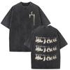 Retro Gewassen Rapper Don Toliver Hardstone Psycho Gotisch Grafisch Los T-shirt Tieners Oversized Heren Korte Mouw T-shirt