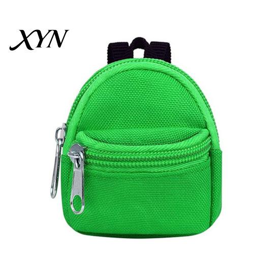 Compact Earphone Case Mini Backpack Coin Purse, Scratch Resistant Zippered Compartment Keychain Pouch Bag, Waterproof Oxford Cloth Decorative Bag