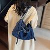 Large-capacity Commuter Shoulder Bag, Simple Autumn New Underarm Denim Tote Women's Bag Trend