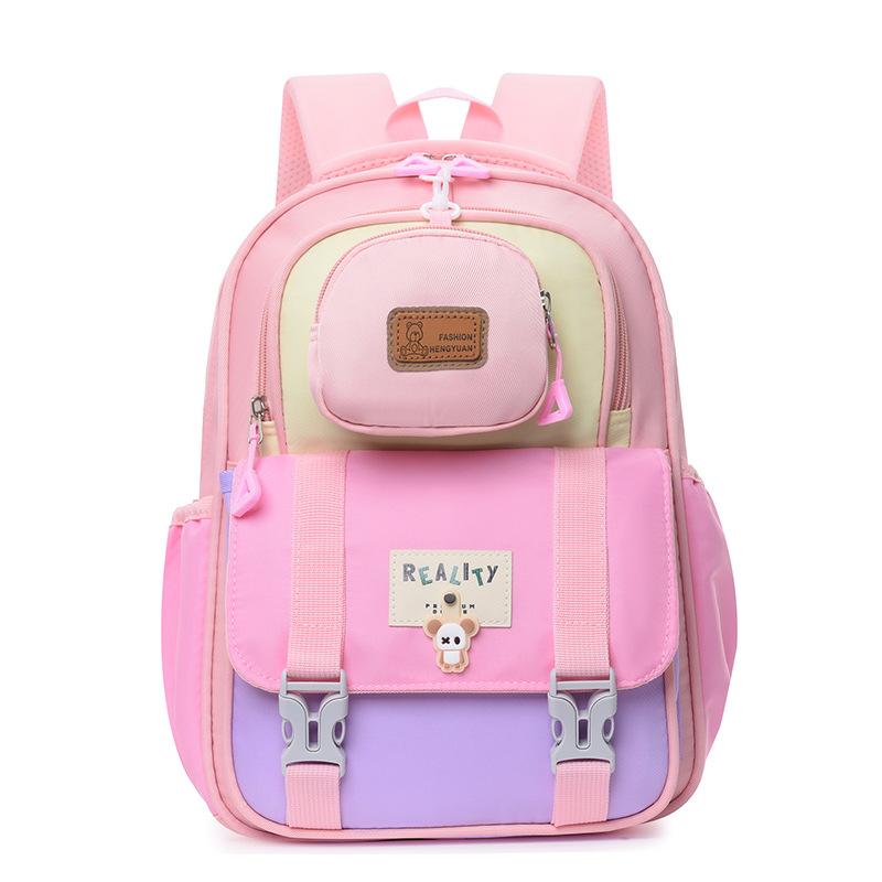 School Bag Cartoon Breathable Nylon Children's Backpack First Grade Burden Reduction Student Backpack
