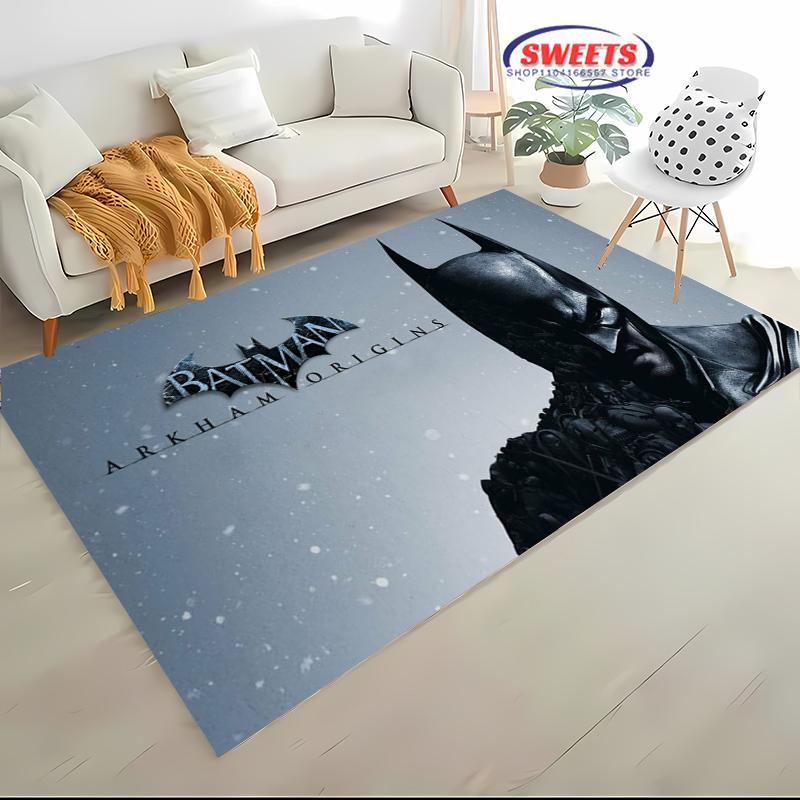 Tapis Logo DC Batman Nouvelle Sortie ! Tapis pour Salon Chambre d'Enfants, Zones de Chevet et de Bureau, Tapis Durable Lavable en Machine