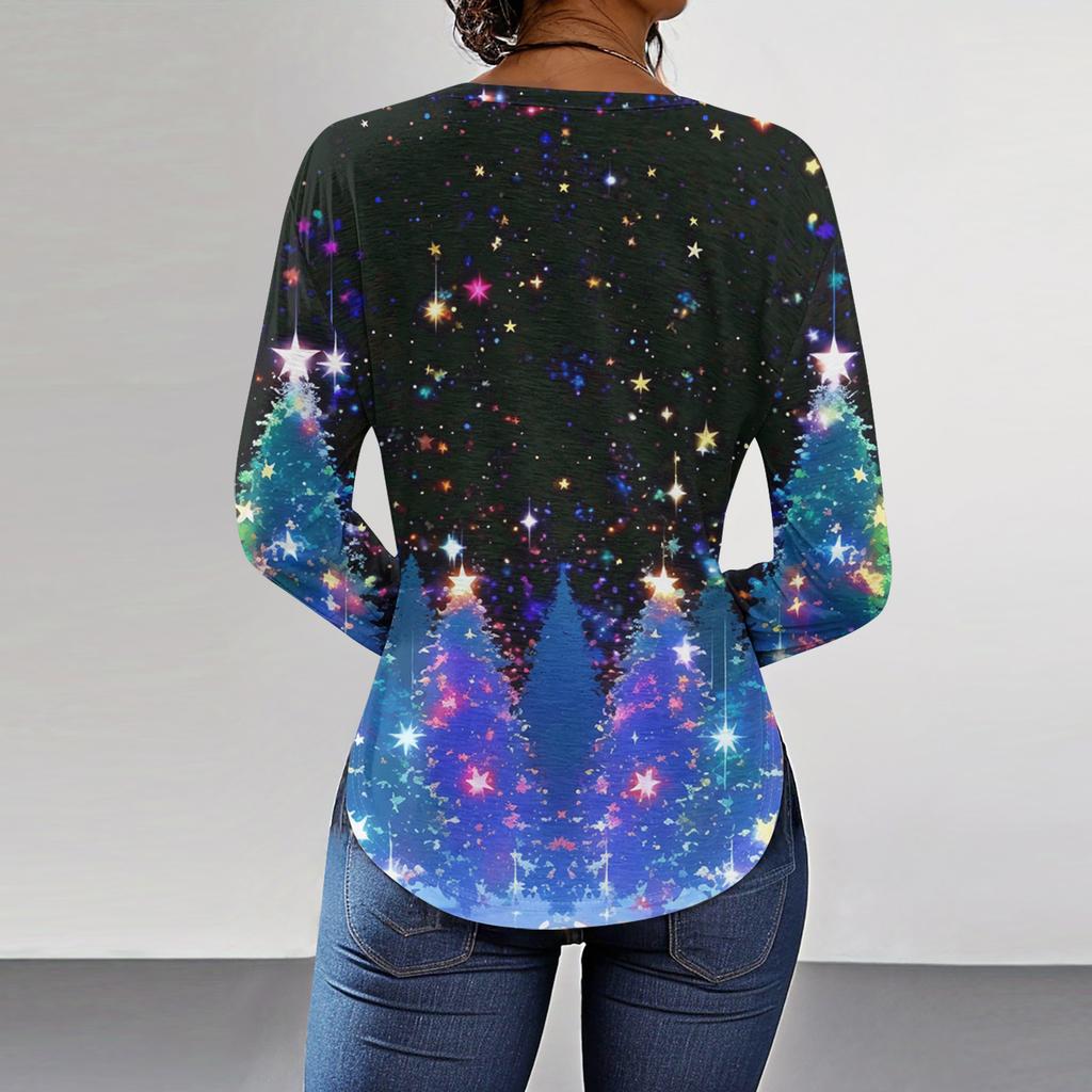 Tee Shirts For Women Fall Casual Long Sleeve Shirts Sweatshirt Vintage Graphic Printing Top Pullover Valentine's Day