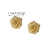 Vintage Style Flower Stud Earrings Gold Gauze Fabric Rose Stud Earrings New Rose Earrings  Women
