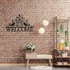 Welcome Sign Metal Sculpture Wall Decors Bird Hanging Pendants  for Livingrooms