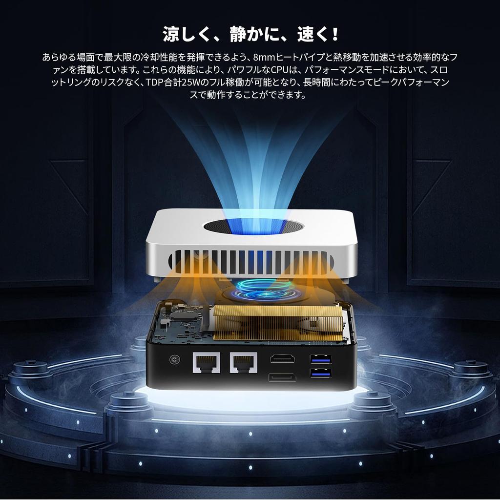 Mini PC 12. generacji Intel N100 Windows 11 CHUWI LarkBox Cichy Mały komputer stacjonarny mini PC Mini PC /HDMI Ultrakompaktowy 2.5G