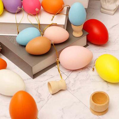 12/24 Stück Ostereier-Dekorationen, bunte Plastikeier, hängendes Ornament für Kinder, DIY-Bastelspielzeug für Osterparty, Heimdekoration