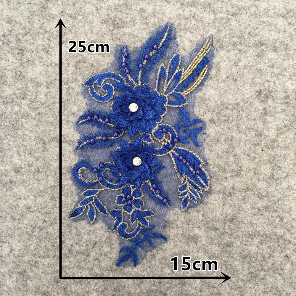 3D Embroidered Polyester Flower Lace Collar for DIY Sewing