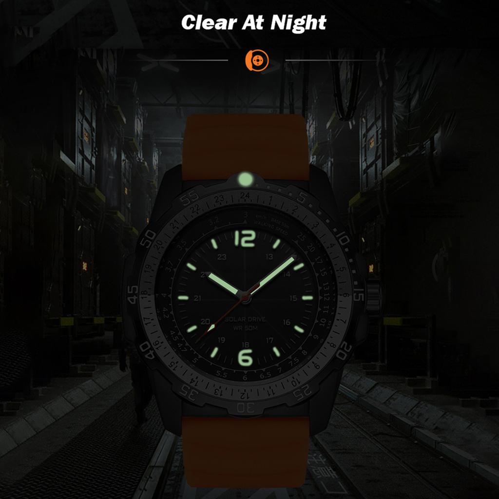 Men S Solar Powered Digital Watch 50M Waterproof Outdoor Sports Watch Luminous Watch