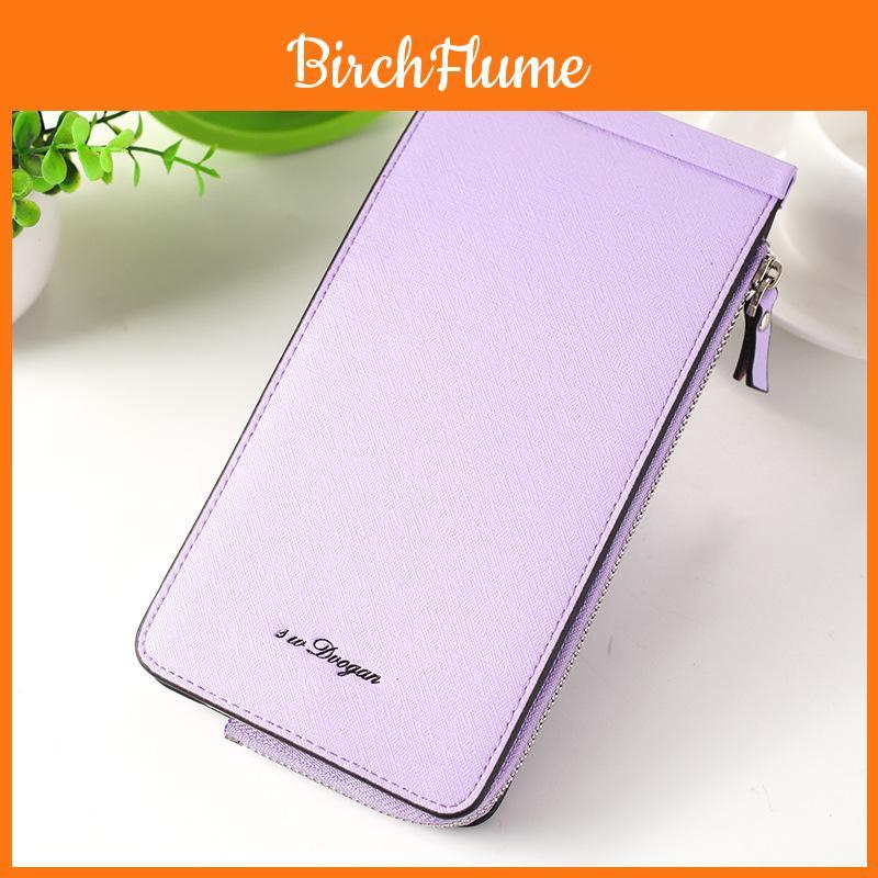 Elegant Women Fashion Pu Leather Wallet With Spacious Credit Card Holder Zipper Purse