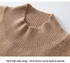 Women's Thickened Cashmere Sweater, Half-High Collar Base Layer, Autumn/Winter 2025 - Loose and Comfortable.