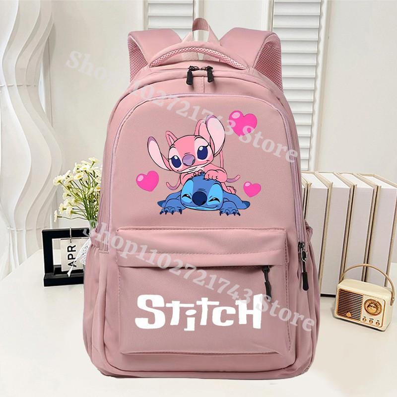Disney Stitch Large Capacity Backpack Kids Boys Girls School Supplies Storage Bag Anime Fashion Student Bookbag