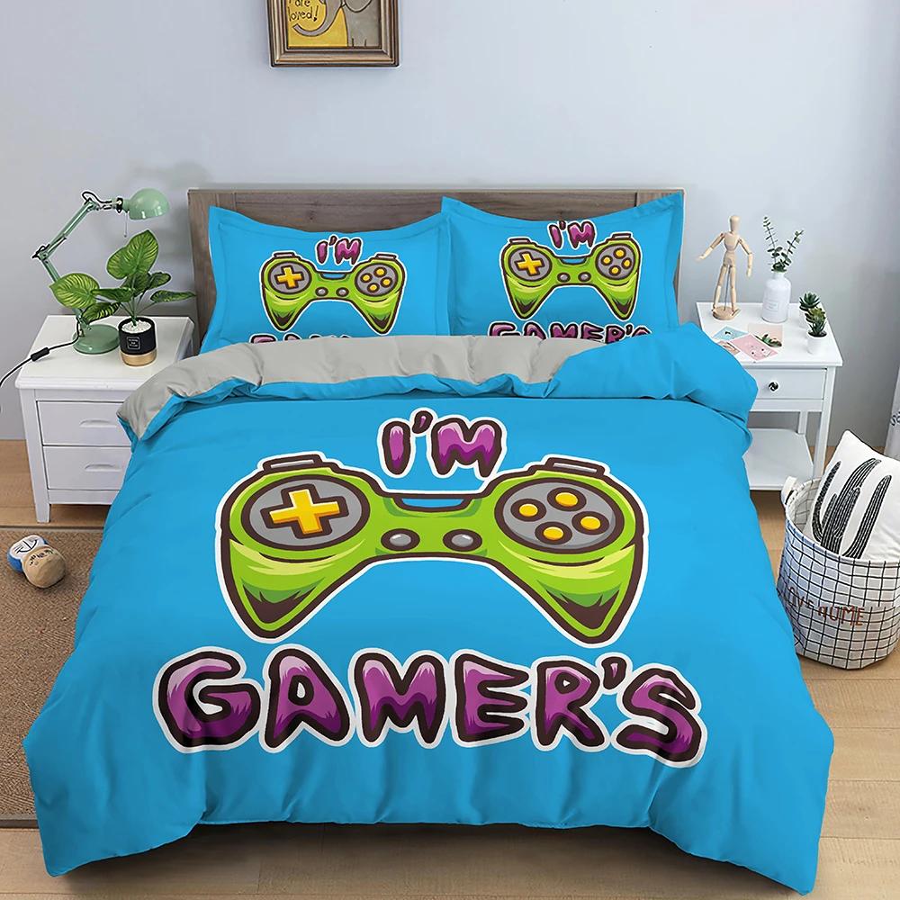 3D Gamepad Printed Bedding Set Gaming Theme Duvet Cover Microfiber Fabric Quilt Cover Queen King Size Polyester Comforter Cover