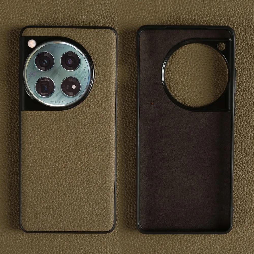 Premium Genuine Leather Phone Case For Oneplus 12 11 11R 10Pro 12 10R 10T Ace Nord N100 Cover Handmade Back Shell Coque