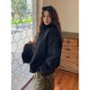 Retro Couple Pilot Bomber Jacket Women Winter Padded Baseball Coat High Street Vintage Cotton Jacket