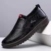 Men's Leather Shoes Spring and Summer New Soft Surface Soft Sole Business Men's Shoes Hollow Breathable Supply Shoes