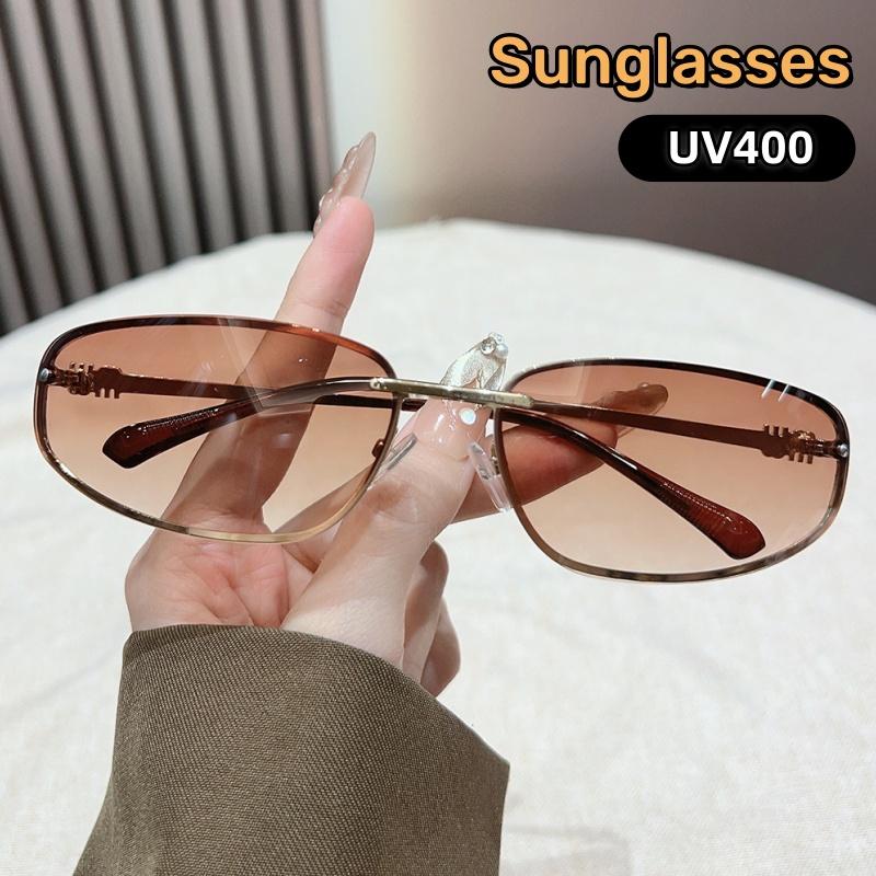 Small Framed Oval Cat Eye Sunglasses for Women UV Resistant Stylish Shades for Stage Performances
