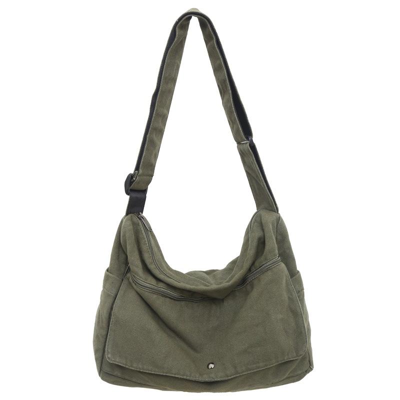 

4-Color Large Capacity Canvas Crossbody Hobo Bag Durable Adjustable Trendy Sling Shoulder Bags Women Handbag Bolso Mujer