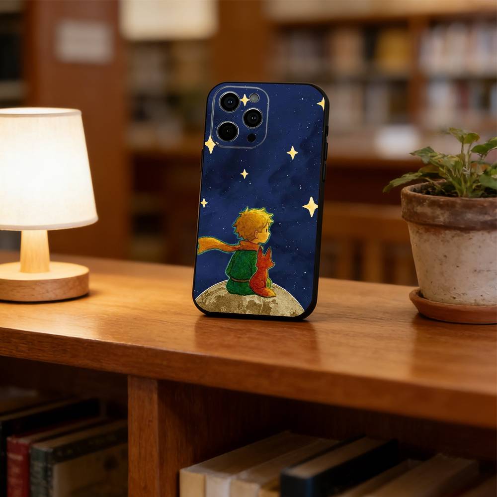 The Little Prince Phone Case For iPhone 17, 16,15,14,13,12,11 Plus,Pro Max, Others Soft Black Cover