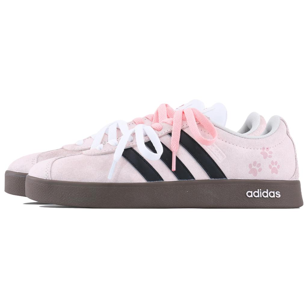 Adidas VL COURT 2.0 Lifestyle Cushioning, Wear Resistant Low top Skateboard Shoes Unisex Pink HQ1802(Team1798-)