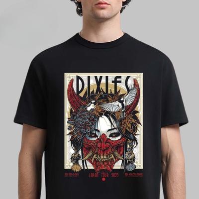 Merch rare Pixies World Tour 2025 World Tour 2025 Bossa Monde Xerox Monde T-shirt unisexe double face