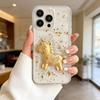 Coque Smorss Dorée Transparente Cheval pour iPhone 12 Pro Max