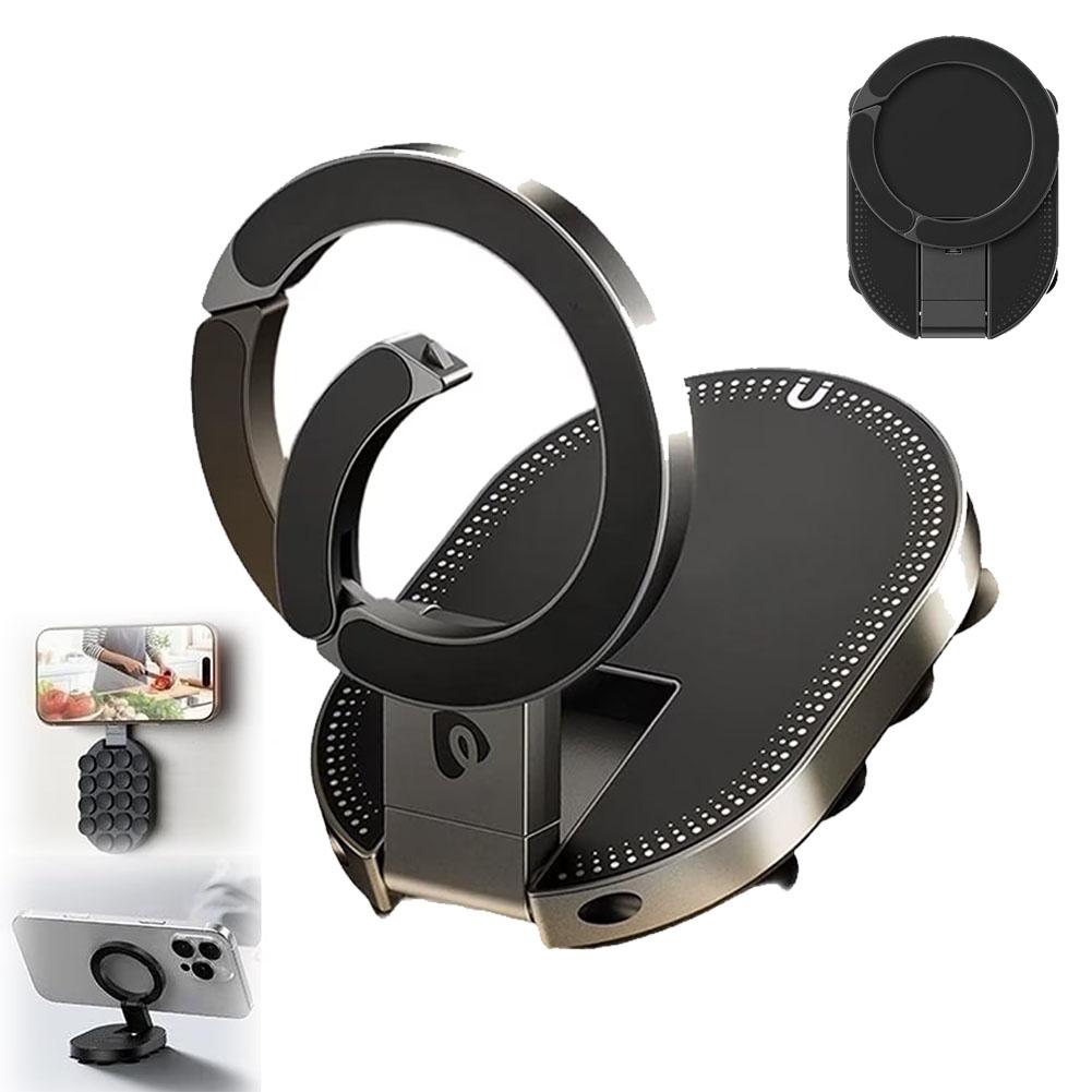 3 In 1 Magnetic Suction Cup Stand Bracket 360° Rotatable Phone Holder Foldable Magnetic Smartphone Stand Live Lazy Support