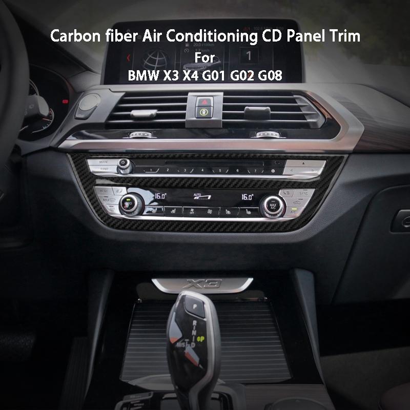 Samolepky obložení CD panelu klimatizace z uhlíkových vláken pro BMW X3 X4 G01 G02 G08 2018-2022 Úprava interiéru vozu