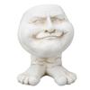 Resin Flower Pot Innovative Exquisite Retro Old Man Planter Pot Succulent Pot for Outdoor Garden Patio Balcony White