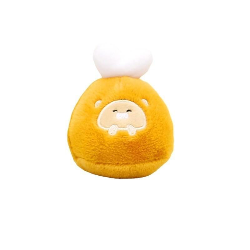 Cute Plush Chicken Keychain With Soft Short Plush And Pp Cotton Filling