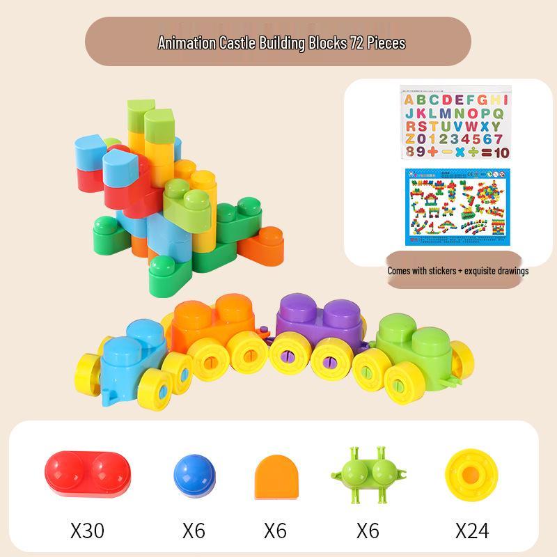 Large Educational Building Blocks for Kids - Safe, Interlocking Puzzle Toys for Boys & Girls