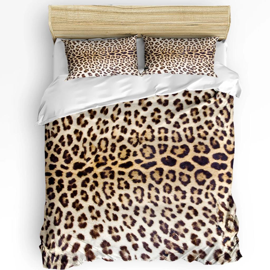 Leopard Print Printed Comfort Duvet Cover Pillow Case Home Textile Quilt Cover Boy Kid Teen Girl Luxury 3pcs Bedding Set