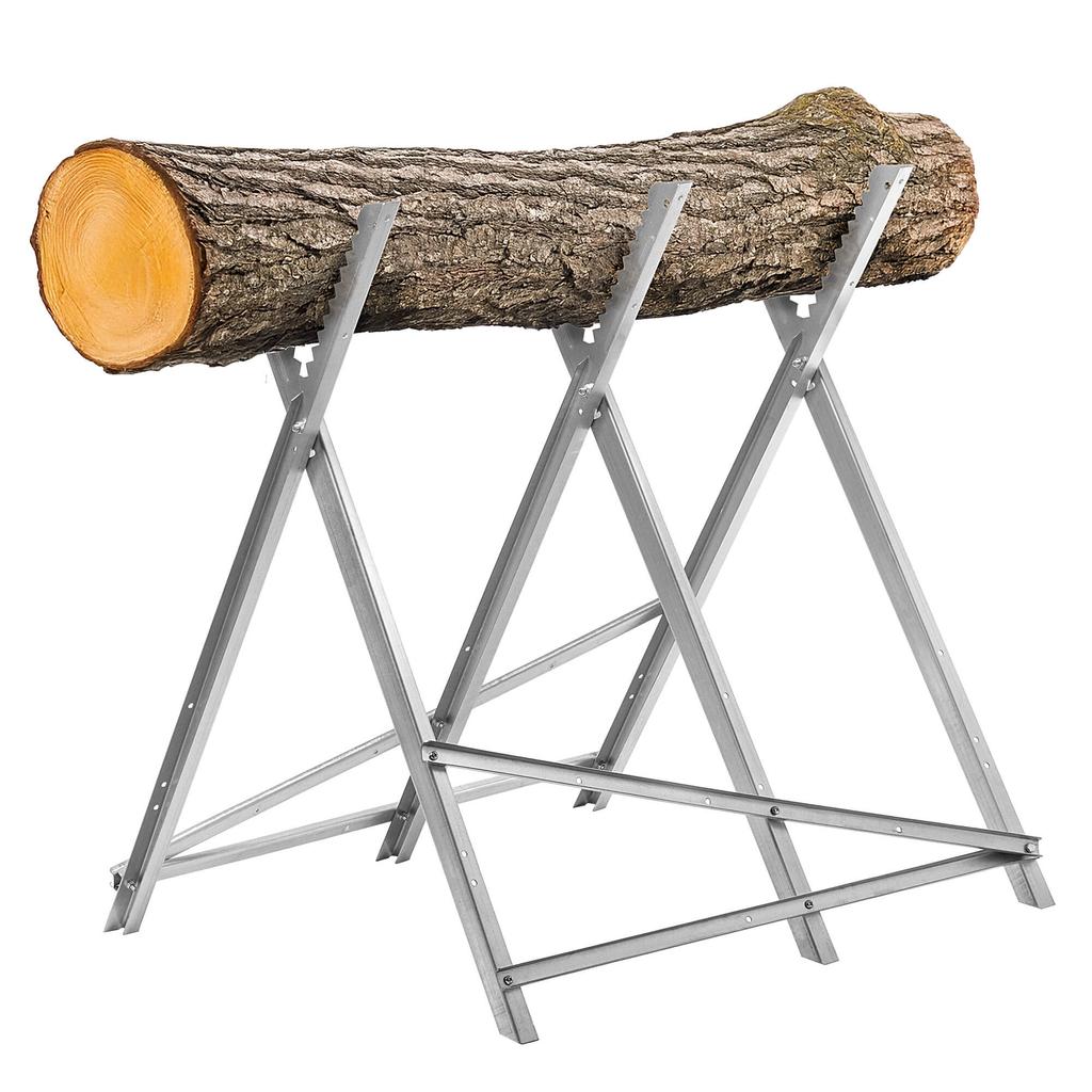 KADAX Folding wooden cutting stand, 82 x 78 cm, steel