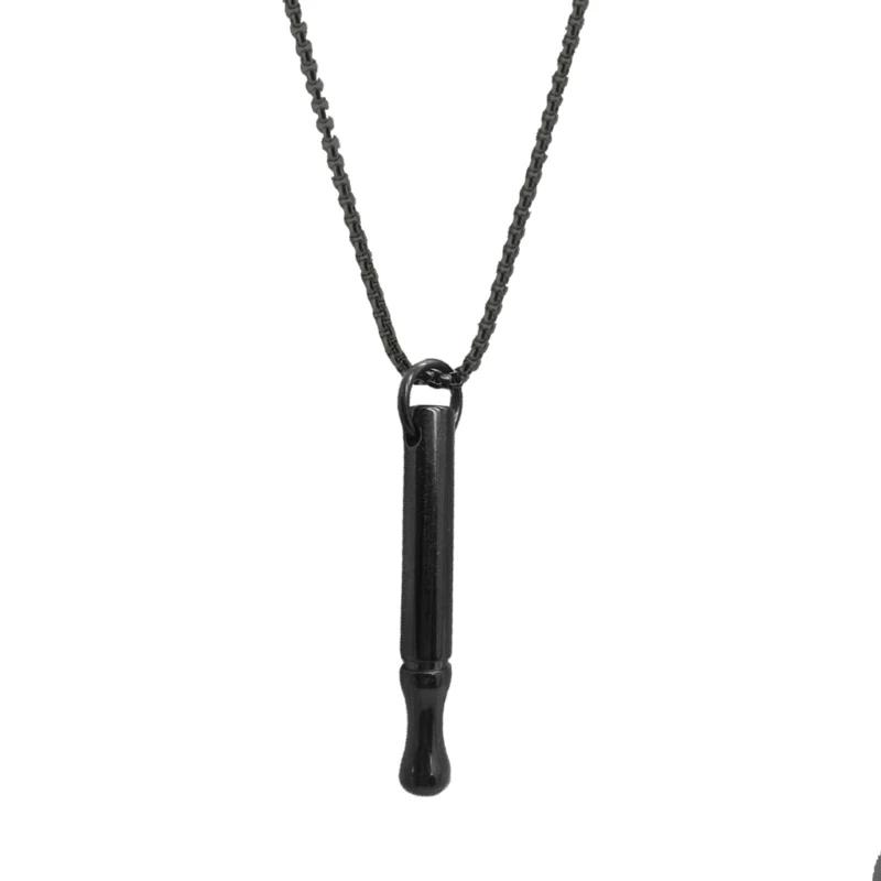 Stress Anxiety Necklace Mindfulness Breathing Tool Natural Calming Relief Chain Breathlace Necklaces Quit Smoking Anxiety Relief
