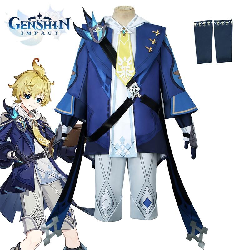 Impact Genshin Mika Cosplay Costume Game Character Uniform Anime Party Prop