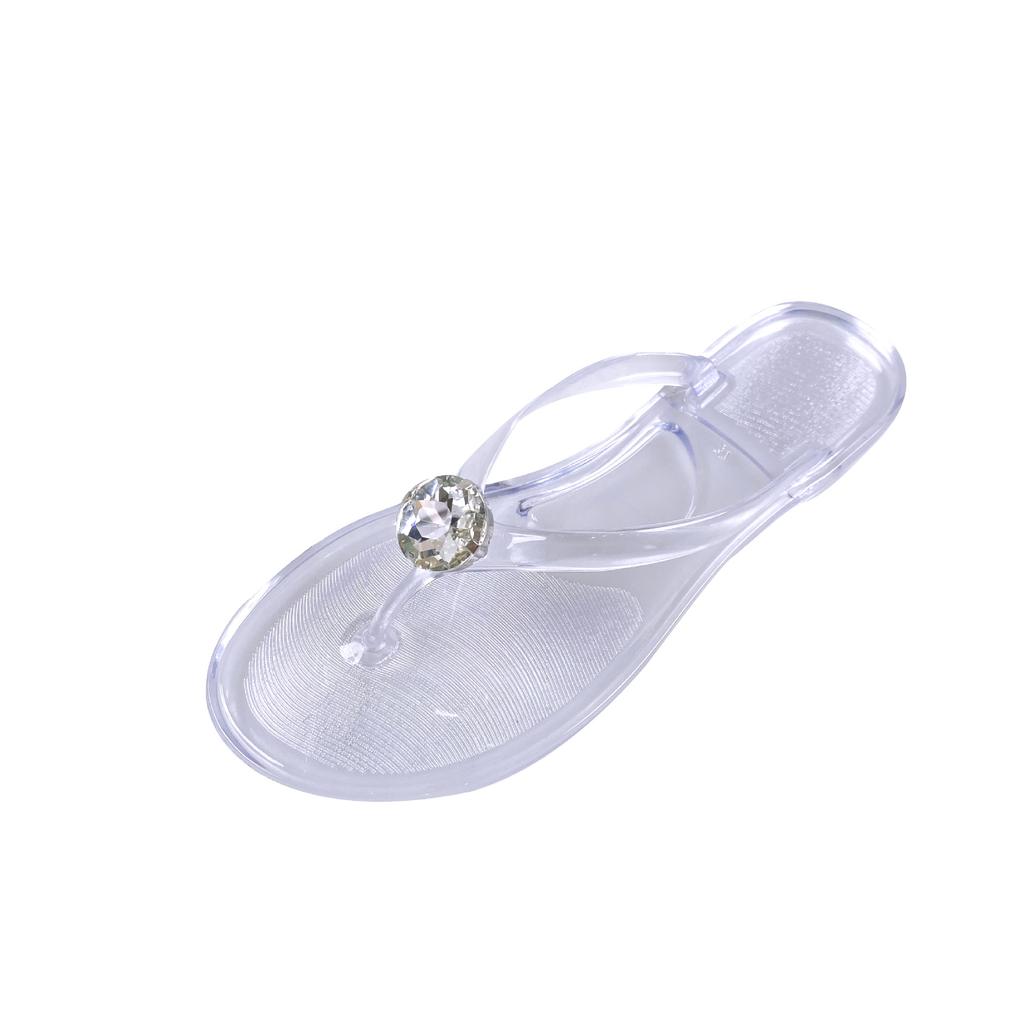 Genomskinliga PVC-tofflor Sandaler Klämmer Fötter Gelé Ballerinas Y2