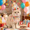 Cats Birthday Headgear Hat for Pet Holiday Decorations Dotted Party Hat Puppy Collar Dog Headgear Photo Props