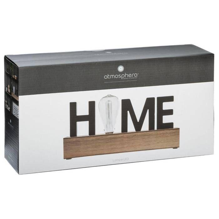 Mot à poser LED "Home" noir 16x34cm - Atmosphera createur d'interieur