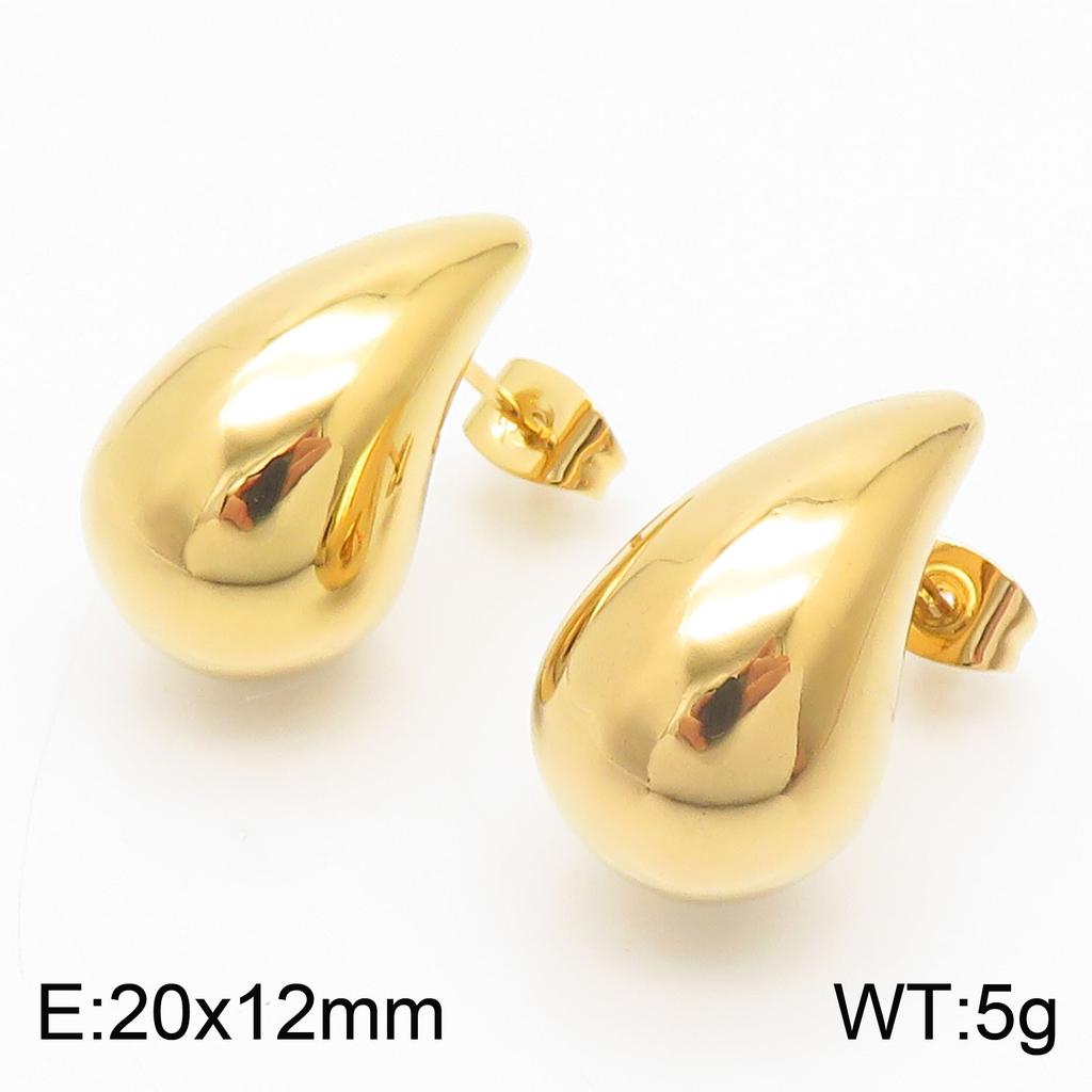 Earrings Fashion Simple Tears Eyes Earrings Temperament Versatile Glossy Comma Hollow Earrings