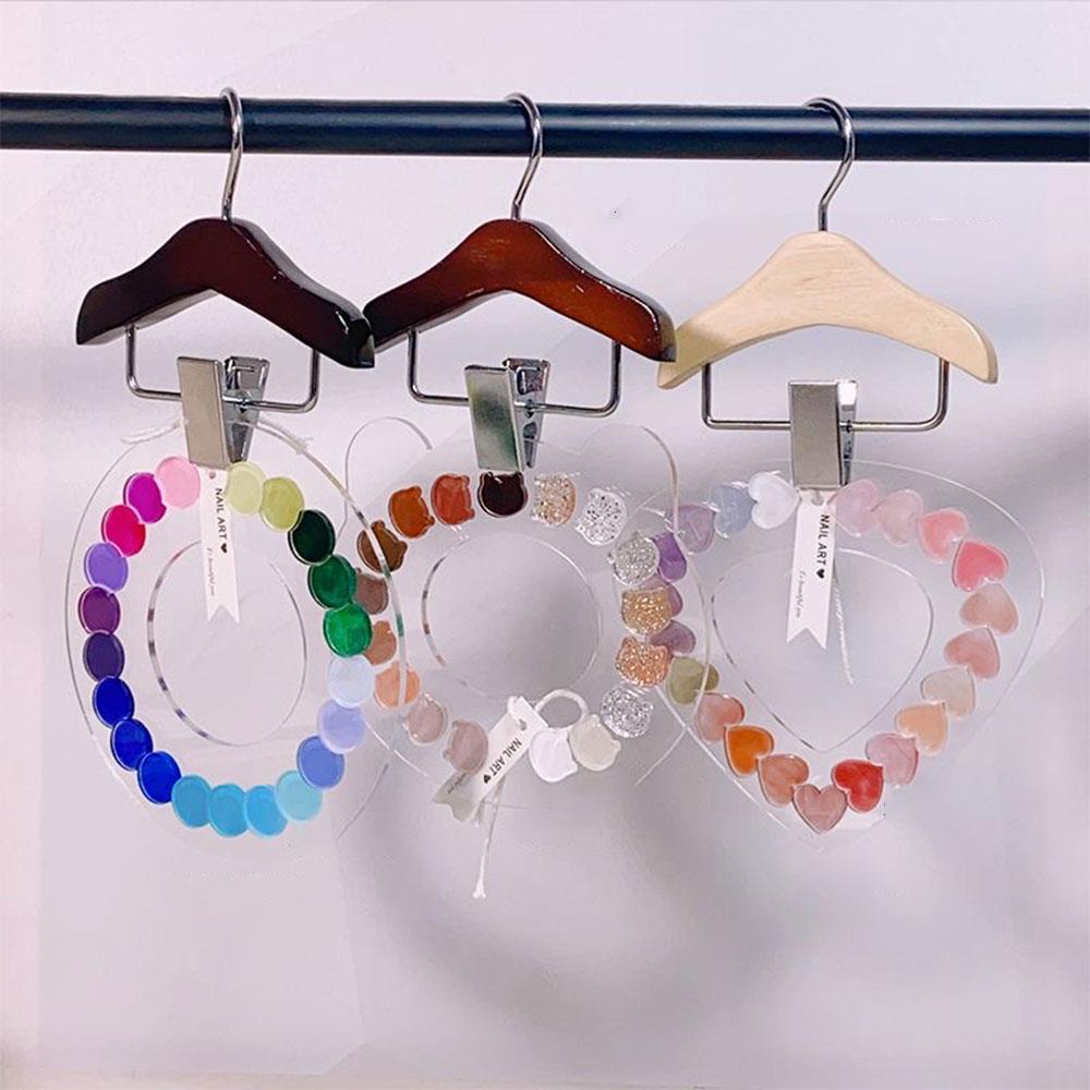 Mini Wooden Hangers With Stainless Steel Clips Mini Small Clothes Support Doll Clothes Display Stands Wardrobe Storage Hanger